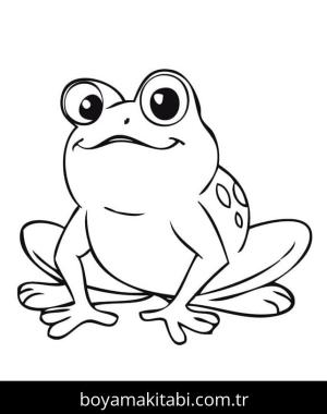 Kurbağa boyama sayfası – okul öncesi, evde etkinlik