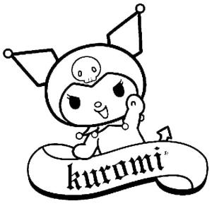 Kuromi boyama sayfası,  coloring page, Kuromi dost canlısı, 