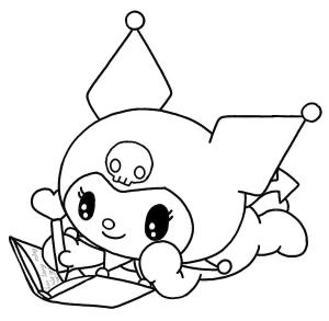 Kuromi boyama sayfası,  coloring page, Kawaii Kuromi, 