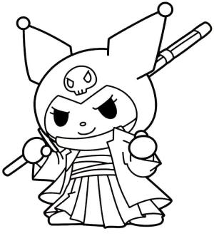 Kuromi boyama sayfası,  coloring page, Kuromi yazdırılabilir, 