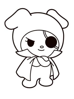 Kuromi boyama sayfası,  coloring page, Harika Kuromi, 