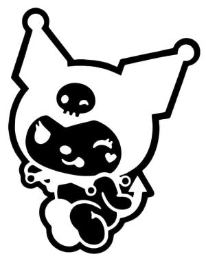 Kuromi boyama sayfası,  coloring page, Sanrio Kuromi, 