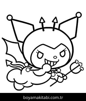 Kuromi boyama sayfası – el becerilerini geliştirir, boyama çalışması