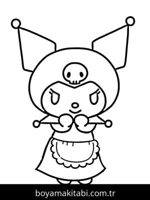 Kuromi boyama sayfası – boyama çalışması, yaratıcılığı geliştirir