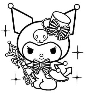 Kuromi boyama sayfası,  coloring page, Güzel Kuromi, 