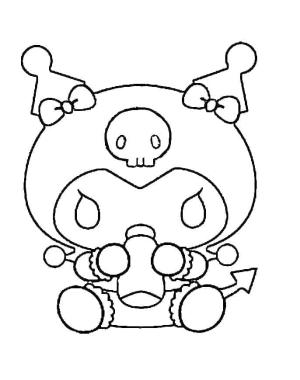 Kuromi boyama sayfası,  coloring page, Bebek Kuromi, 