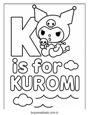 Kuromi boyama sayfası – renkli çizimler, okul öncesi