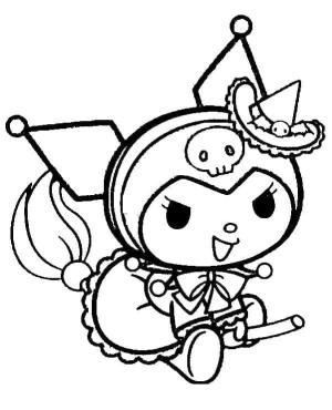 Kuromi boyama sayfası,  coloring page, Kuromi ücretsiz yazdırılabilir, 