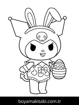 Kuromi boyama sayfası – boyama çalışması, yaratıcılığı geliştirir