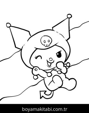Kuromi boyama sayfası – kolay boyama, eğitici aktivite