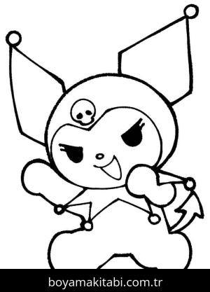 Kuromi boyama sayfası – PDF indir, sevimli karakter