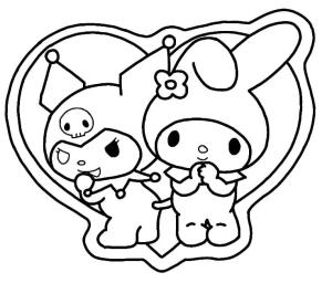 Kuromi boyama sayfası,  coloring page, Kuromi ve Melodilerim, 