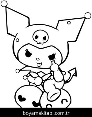 Kuromi boyama sayfası – sanatsal çalışma, çocuklar için