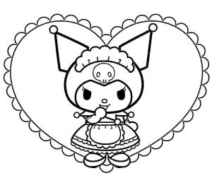 Kuromi boyama sayfası,  coloring page, Kuromi Sanrio, 