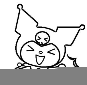 Kuromi boyama sayfası – çizgi film temalı, basit çizim