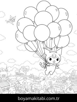 Kuromi boyama sayfası – keyifli zaman, renkli çizimler