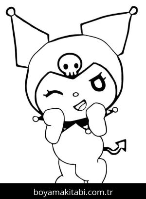 Kuromi boyama sayfası – çocuk aktivitesi, PDF indir