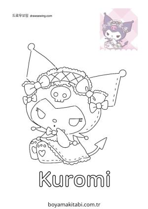 Kuromi boyama sayfası – ücretsiz yazdır, boyama etkinliği