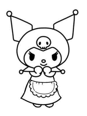 Kuromi boyama sayfası,  coloring page, Güzel Kuromi Ücretsiz, 