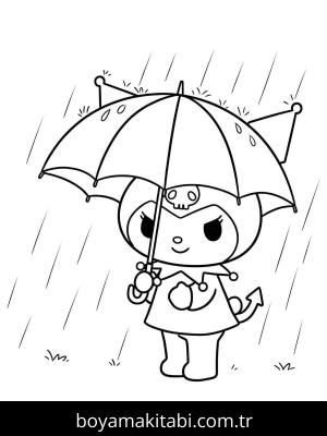 Kuromi boyama sayfası – kolay boyama, eğitici aktivite