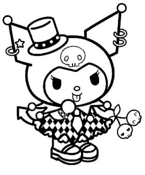 Kuromi boyama sayfası,  coloring page, Sevimli Kuromi, 