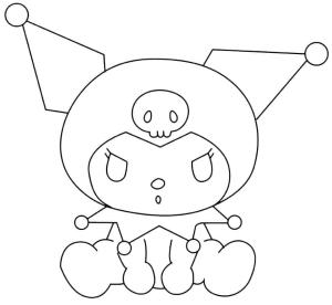 Kuromi boyama sayfası,  coloring page, Sanrio’dan Kuromi, 