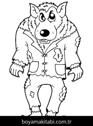 Kurt Adam boyama sayfası – PDF indir, sevimli karakter