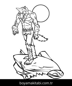 Kurt Adam boyama sayfası – sanatsal çalışma, çocuklar için