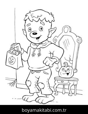 Kurt Adam boyama sayfası – renkli çizimler, okul öncesi