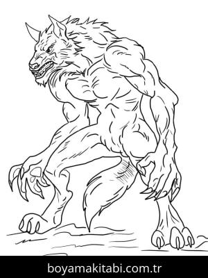 Kurt Adam boyama sayfası – basit çizim, kolay boyama