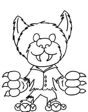 Kurt Adam boyama sayfası,  coloring page, Küçük Kurt Adam, 