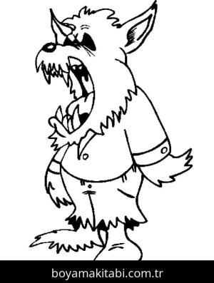 Kurt Adam boyama sayfası – çizgi film temalı, basit çizim