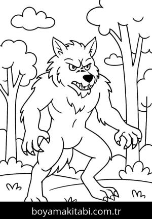 Kurt Adam boyama sayfası – çocuklar için, çizgi film temalı