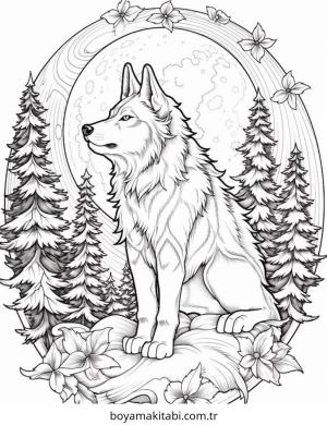 Kurt boyama sayfası – evde etkinlik, ücretsiz yazdır