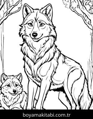 Kurt boyama sayfası, Wolf coloring page, popüler, karakterli, tatlı