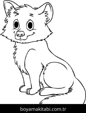 Kurt boyama sayfası – sanatsal çalışma, çocuklar için