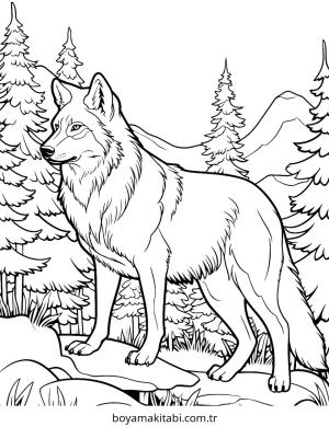 Kurt boyama sayfası – çocuklar için, çizgi film temalı