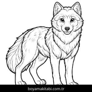 Kurt boyama sayfası – çocuk aktivitesi, PDF indir