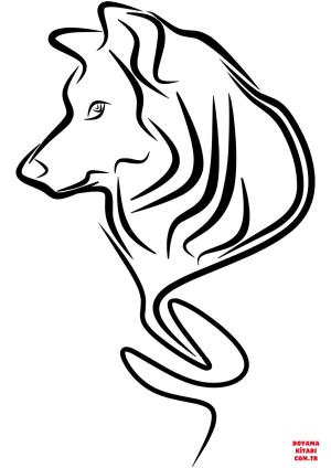 Kurt boyama sayfası, Wolf coloring page, , wolf wolf tattoo 