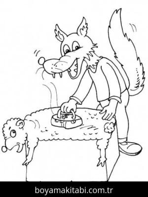 Kurt boyama sayfası – çocuk aktivitesi, PDF indir