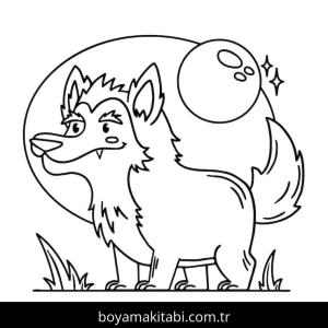 Kurt boyama sayfası – boyama etkinliği, çocuk aktivitesi