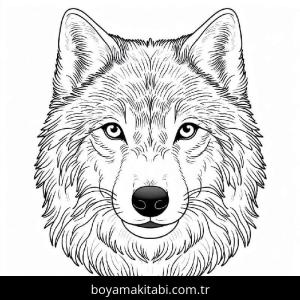 Kurt boyama sayfası – sevimli karakter, sanatsal çalışma