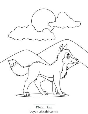 Kurt boyama sayfası – kolay boyama, eğitici aktivite