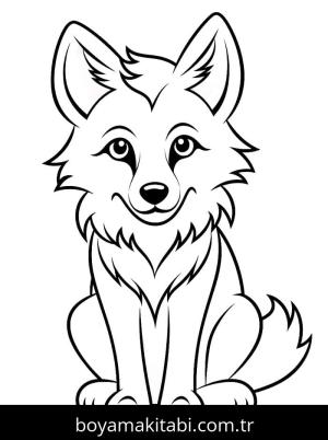 Kurt boyama sayfası – evde etkinlik, ücretsiz yazdır