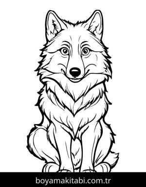 Kurt boyama sayfası, Wolf coloring page, benzersiz, benzersiz, çizgi