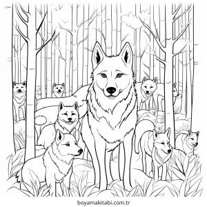 Kurt boyama sayfası – keyifli zaman, renkli çizimler