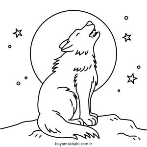Kurt boyama sayfası – sanatsal çalışma, çocuklar için