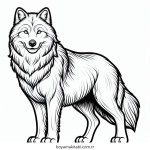 Kurt boyama sayfası – renkli çizimler, okul öncesi