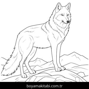 Kurt boyama sayfası – PDF indir, sevimli karakter