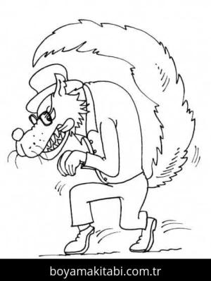 Kurt boyama sayfası – eğlenceli etkinlik, el becerilerini geliştirir